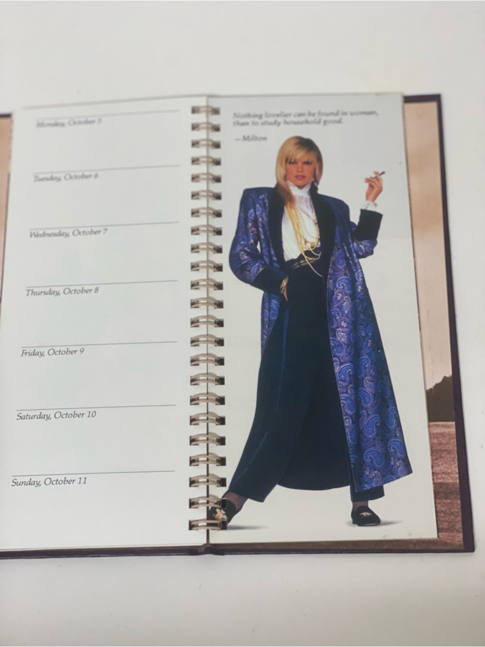 Virginia Slims 1987 Book of Days Engagement Calendar Vintage Ephemera No Writing - Picture 5 of 12